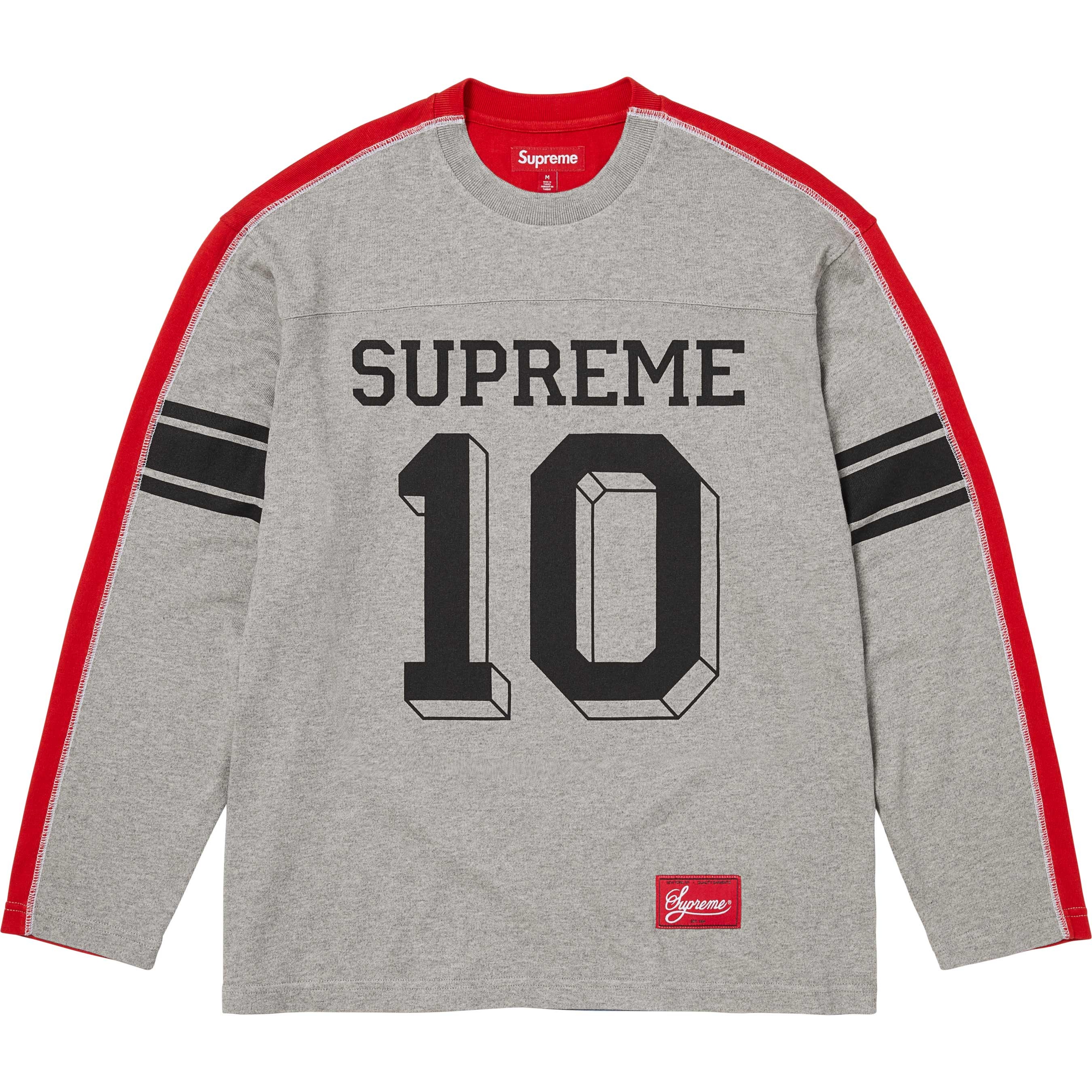 Split L/S Football Top view 2